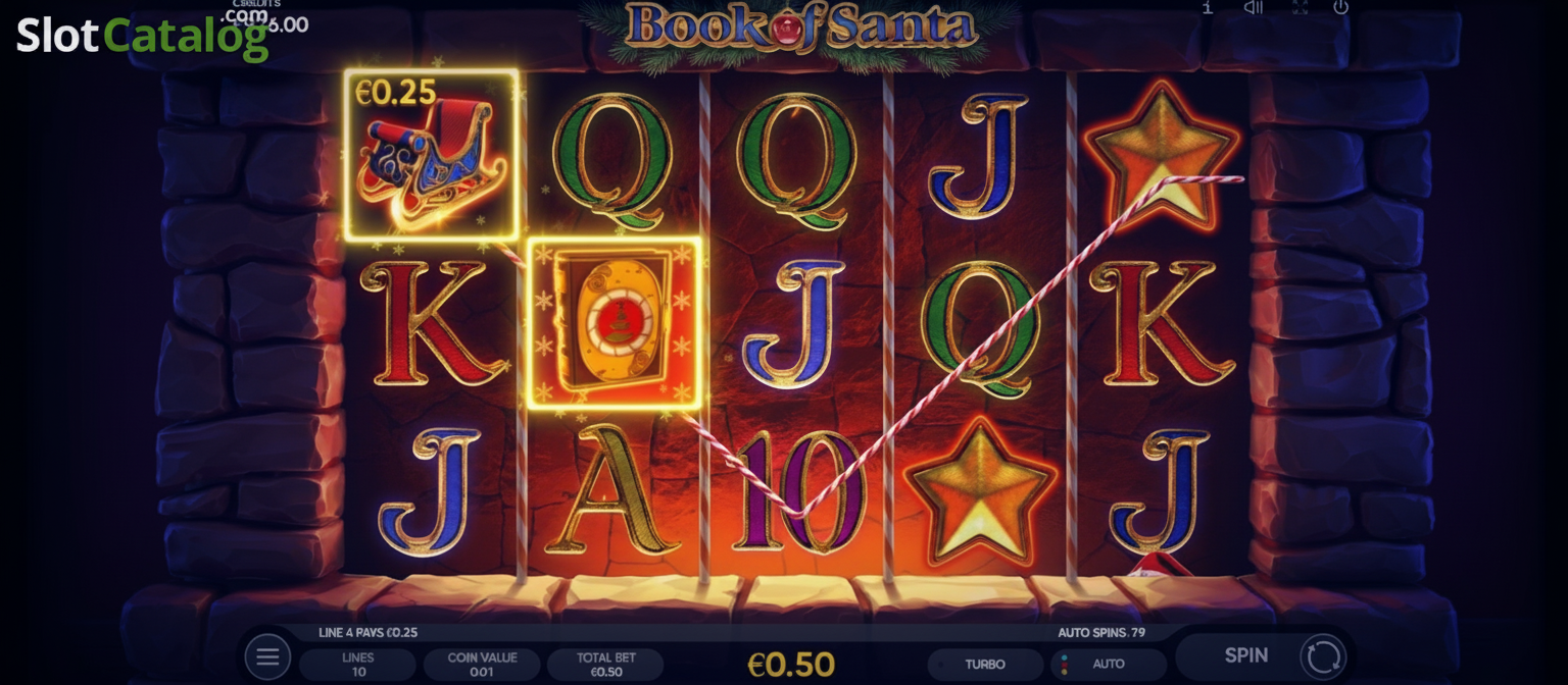 Book of Santa strategy diagram showing bet sizing and free spins trigger zones